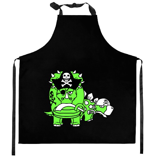 Triceratops Stegosaurus 2 Dinosaur Pirates Dinos Kitchen Aprons