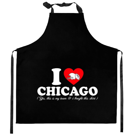 Groovy I Love CHICAGO Kitchen Aprons
