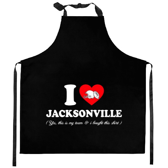 Groovy I Love Jacksonville Kitchen Aprons