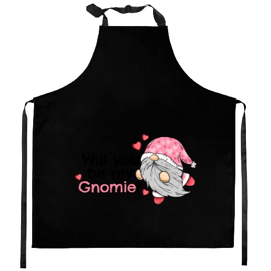 Gnomes Valentines Revelin, Valentines Retro Kitchen Aprons