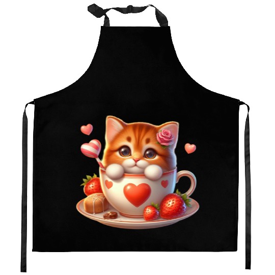 Valentines Retro, Valentine Day Kitchen Aprons