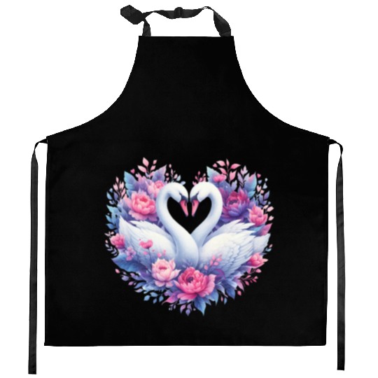Black Gnomes Valentines Day Kitchen Aprons