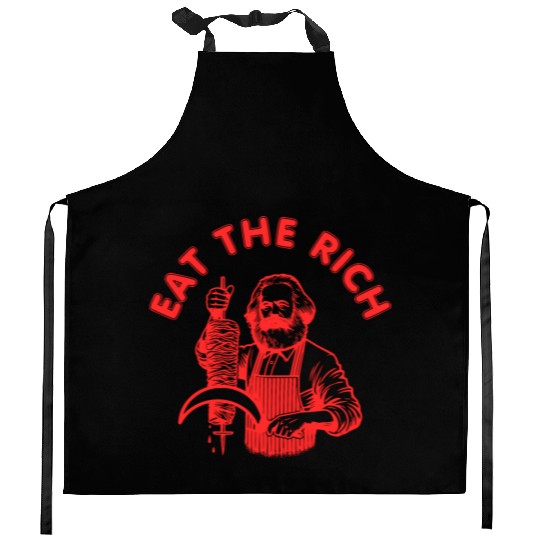 Eat the rich Karl Marx Eat Doner Kebab Rich Kitchen Aprons
