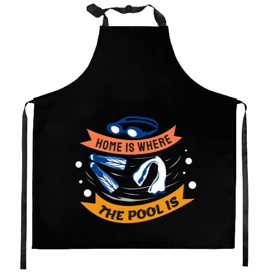 Home is Where The Pool is - Swim Design Kitchen Aprons
