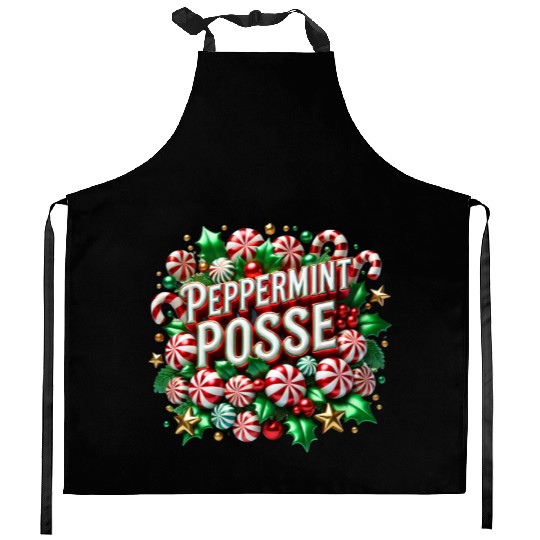 Peppermint Posse Kitchen Aprons