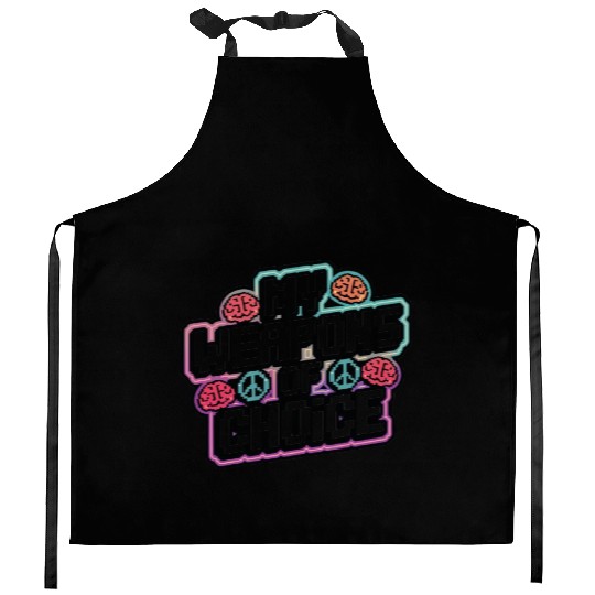 My Weapons of Choice KickBump ‎Youth Adult Funny Kitchen Aprons