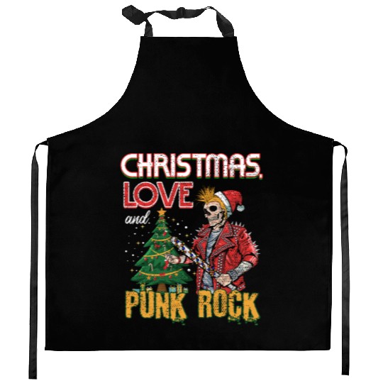Rocky Christmas: Santa Claus Concert In Punk Rock Kitchen Aprons