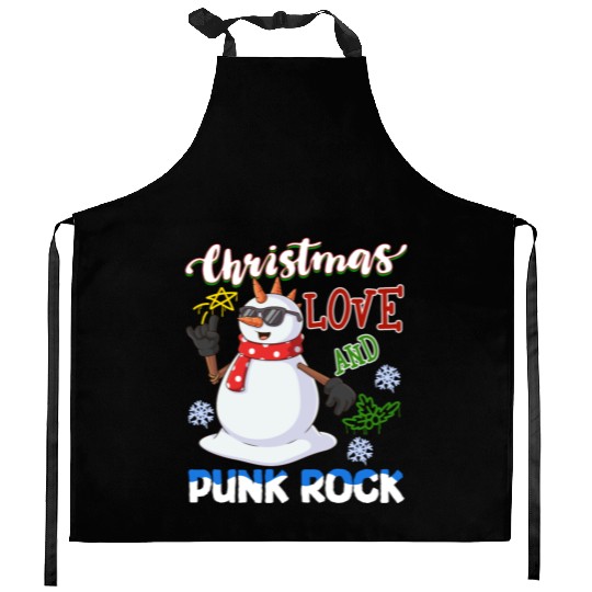 Rocky Christmas: Santa Claus Concert In Punk Rock Kitchen Aprons