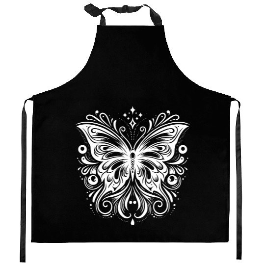 Pretty Ink Butterfly Tattoo Kids Style Kitchen Aprons