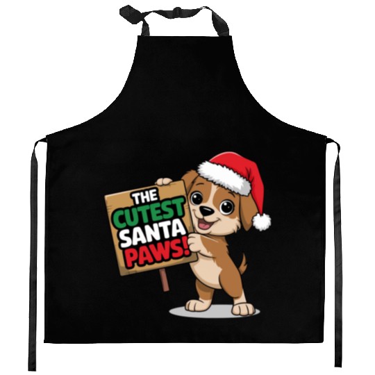 Cutest Santa Paws Kitchen Aprons