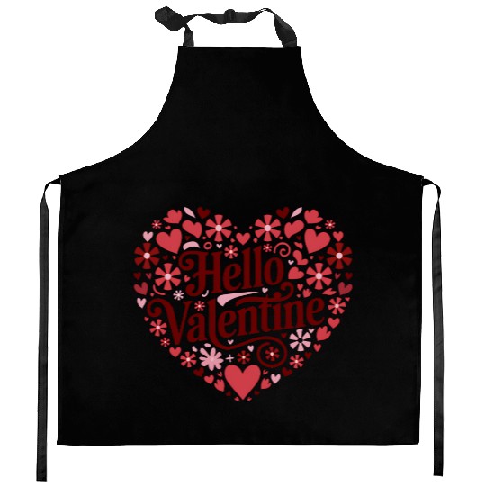 Hello Valentine Sublimation Kitchen Aprons