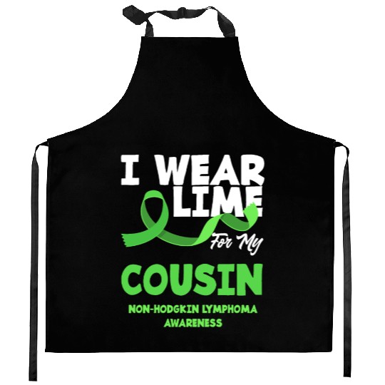 Non-Hodgkin Lymphoma Awareness Wear Lime Cousin Kitchen Aprons