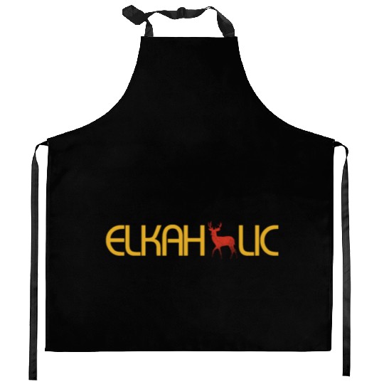 Elk Hunting Elkaholic Hunters Kitchen Aprons