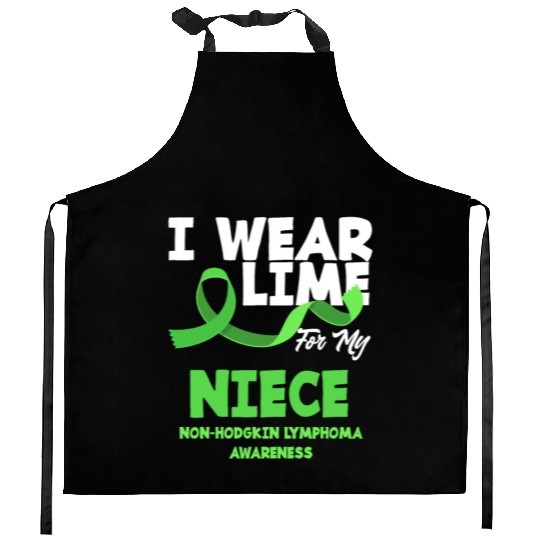 Non-Hodgkin Lymphoma Awareness Wear Lime Niece Kitchen Aprons