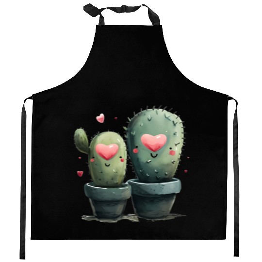 Valentines Retro, Happy Valentine Day Kitchen Aprons