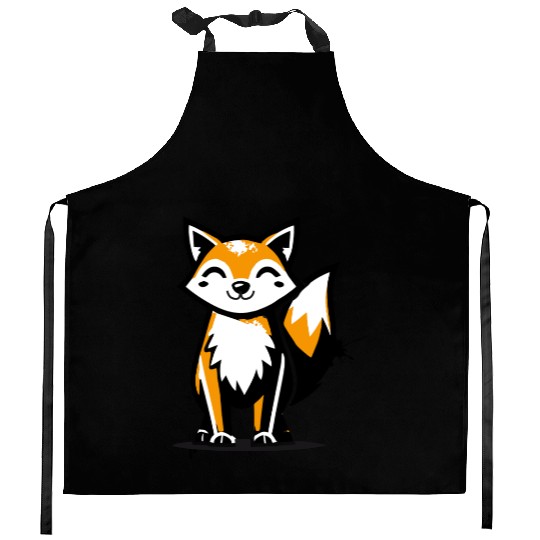 fox in stencil graffiti design Kitchen Aprons
