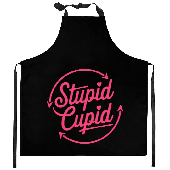 Stupid Cupid Sublimation Kitchen Aprons