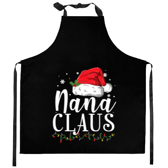 Funny Nana Claus Christmas Pajamas Santa Gift Kitchen Aprons