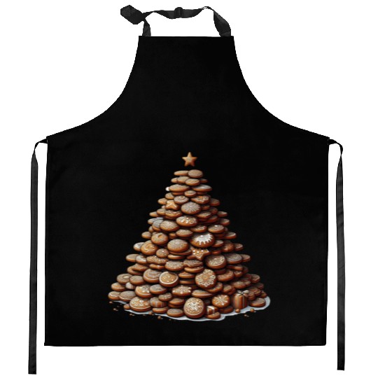 Gingerbread Christmas Tree - Festive Gifts Kitchen Aprons
