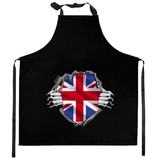 Union Jack Ripped Style UK Pride Kitchen Aprons