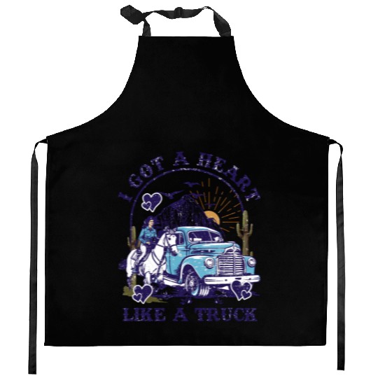 I Got A Heart Like A Truck Kitchen Aprons