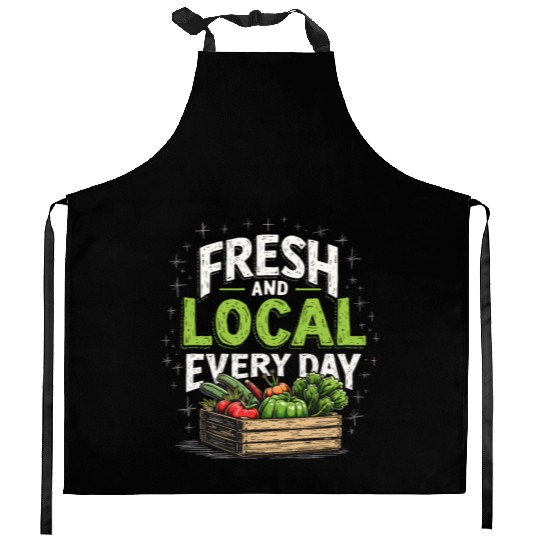 Farmers Market Vendor Fresh Produce and Local Kitchen Aprons