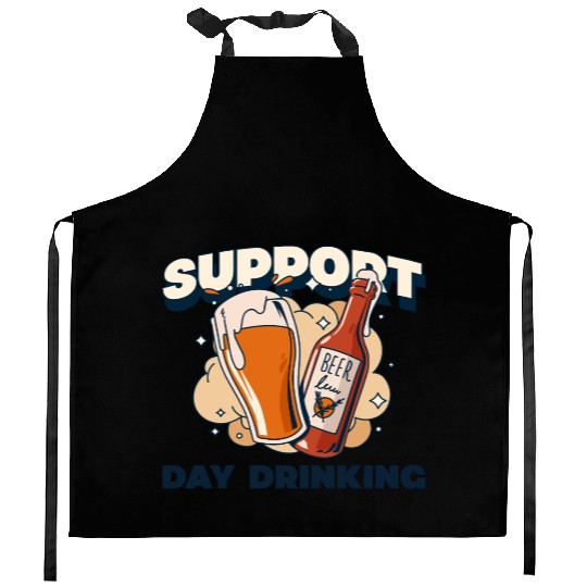 Support Day Drinking Kitchen Aprons