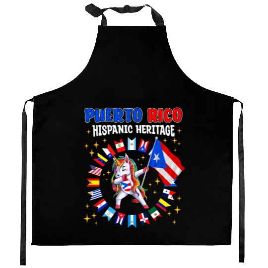 Hispanic Heritage Month Puerto Rico Kids Kitchen Aprons