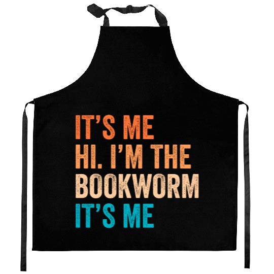 Bookworm Reading Books Design for a Book Lover Kitchen Aprons