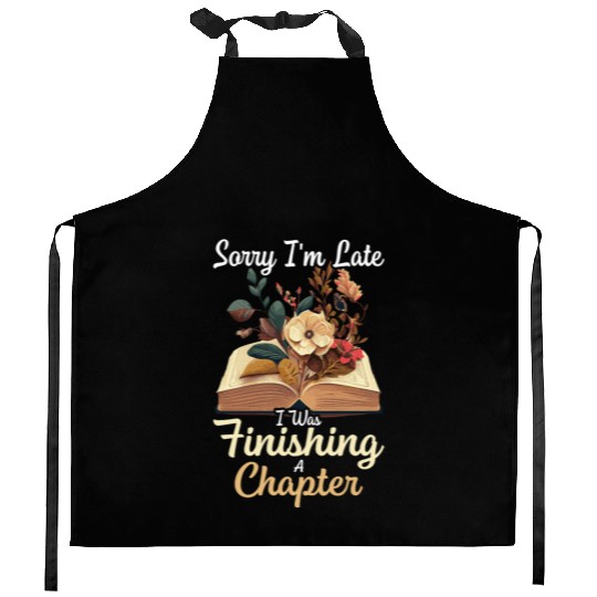 Bookworm Reading Books Design for a Book Lover Kitchen Aprons