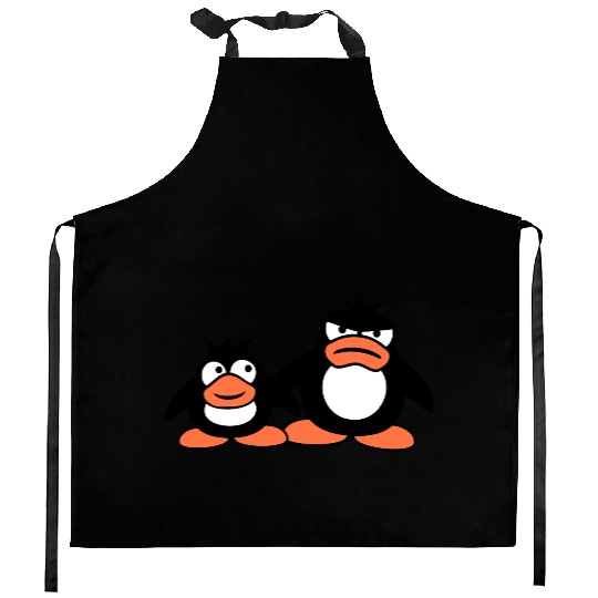 Penguin Two Friends 2 Team Big Brother Angry Crew Kitchen Aprons
