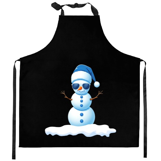 Cute Little Cool Snowman Kitchen Aprons