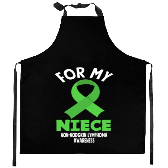 Non-Hodgkin Lymphoma Awareness For My Niece Kitchen Aprons
