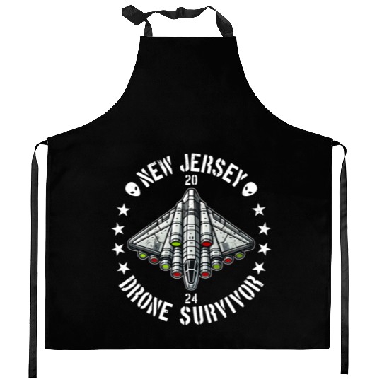 New Jersey Drone Survivor | NJ Drones Aliens UAPs Kitchen Aprons
