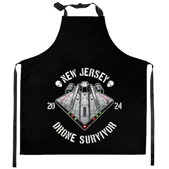 New Jersey Drone Survivor | NJ Drones Aliens UAPs Kitchen Aprons