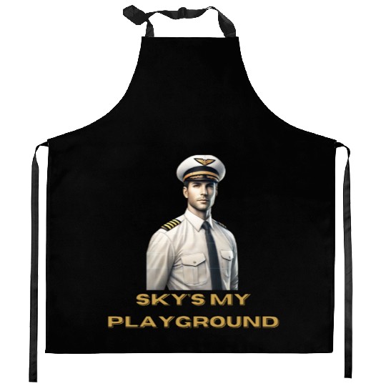 Sky's My Playground - Kitchen Aprons for Pilots