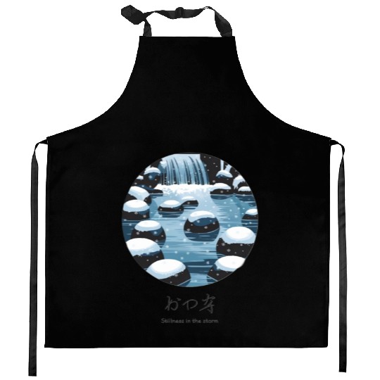 Stillness in the Storm Kitchen Aprons