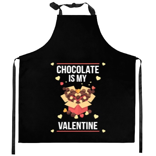 Chocolate Is My Valentine Kitchen Aprons