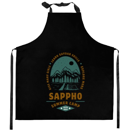 Sappho Summer Camp Kitchen Aprons – Lesbian,wlw design