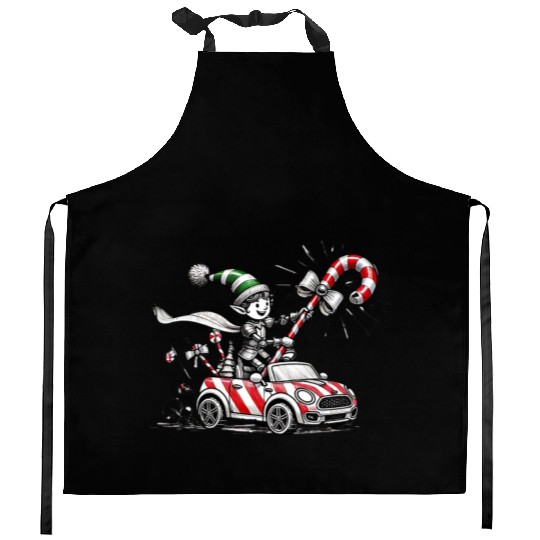 Elf Candy Joust Kitchen Aprons