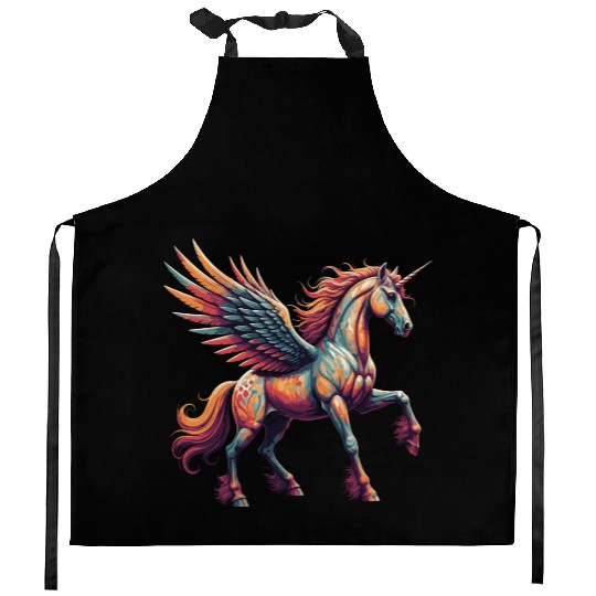 Unicorn Graffiti Kitchen Aprons