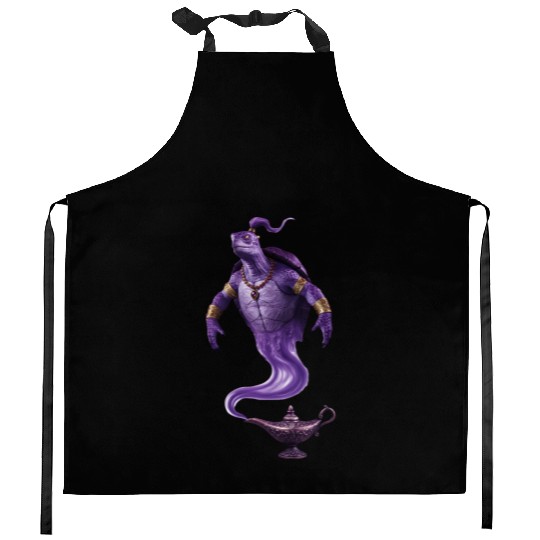 Mystic Turtle Genie - Wishes and Wisdom Kitchen Aprons