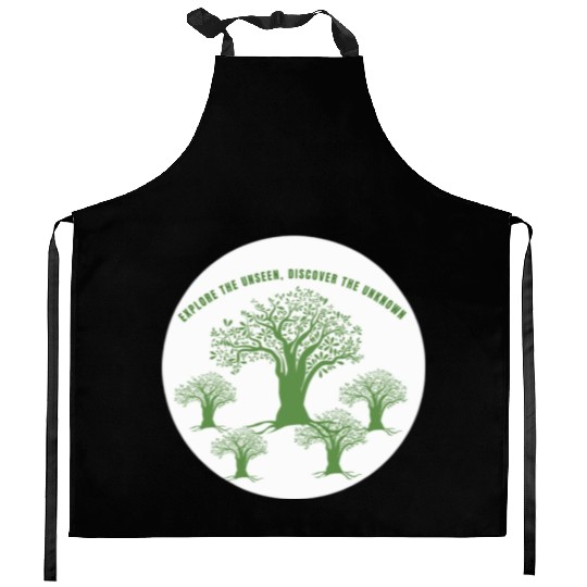 Green Tree Environmentalism Advocacy Kitchen Aprons