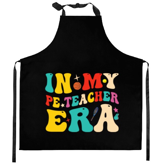 In My PE Teacher Era Funny Physical Education Kitchen Aprons