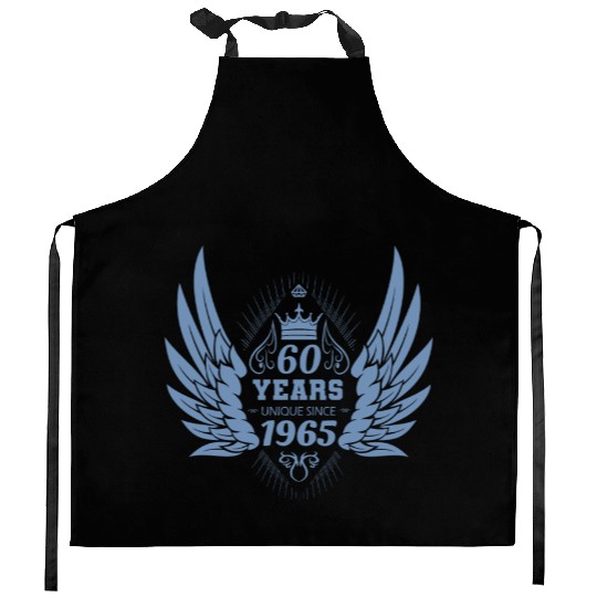 60 Years Unique Angel Wings Crown Kitchen Aprons