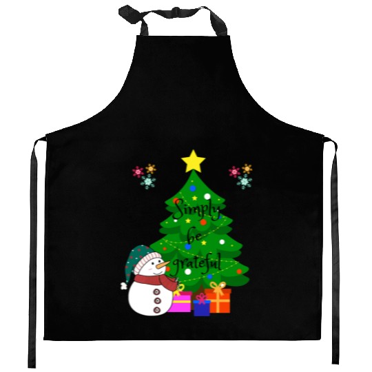 Simply be grateful Kitchen Aprons
