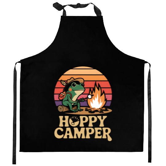 Hoppy Camper Frog Kitchen Aprons