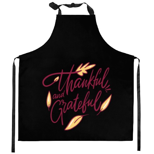 Heartfelt Gratitude: Thankful & Grateful Kitchen Aprons