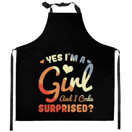 Programmer Girl Kitchen Aprons
