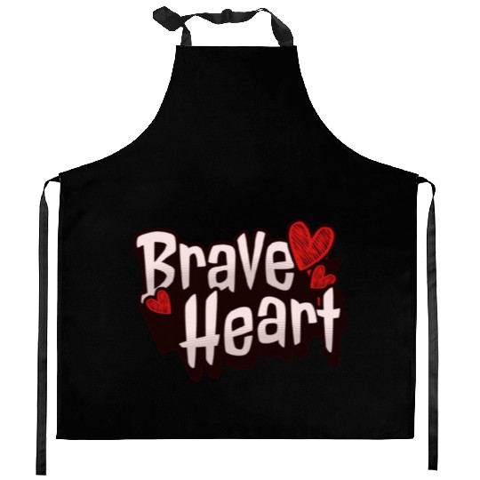 Brave Heart - Courageous Warrior Kitchen Aprons